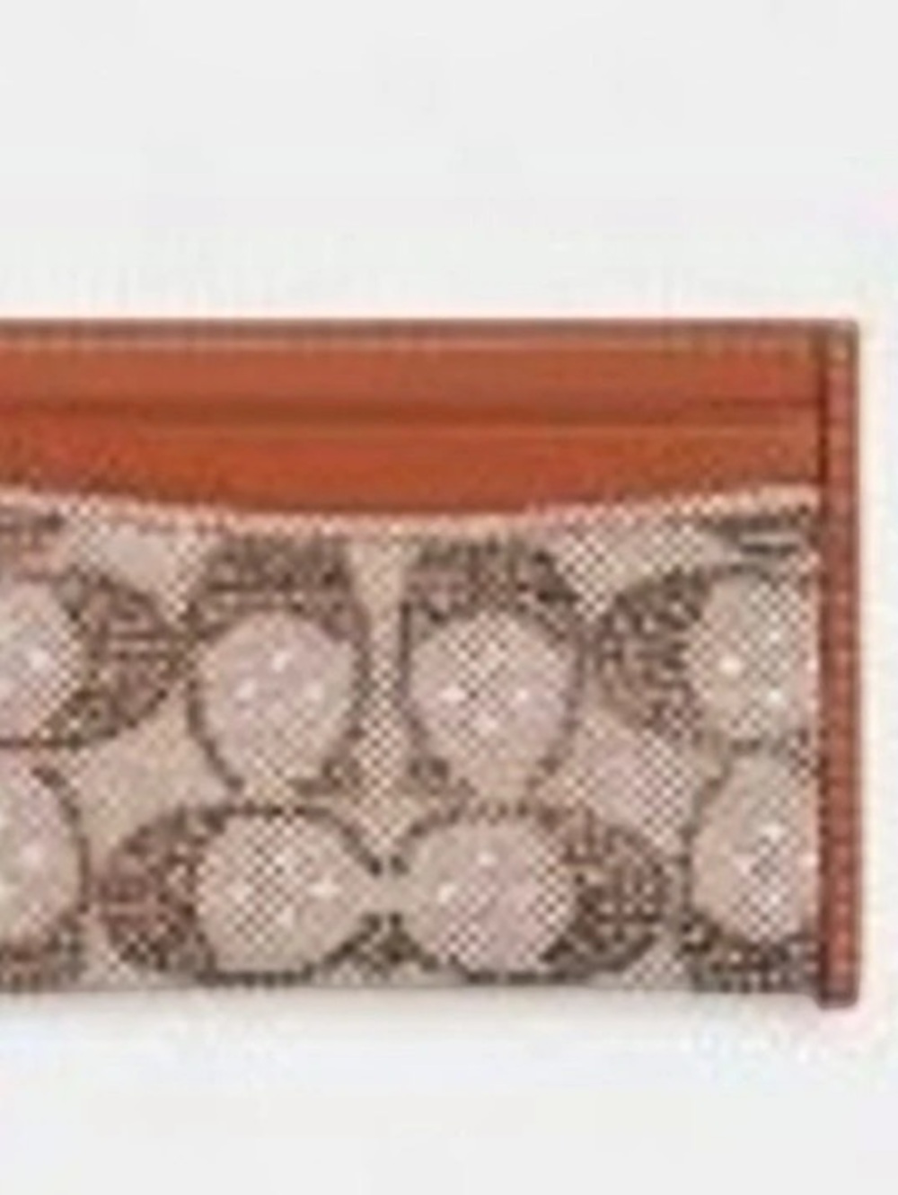 Coach Crystal Signature Jacquard Essential Card Case Burnished Amber CCD08